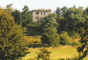 Monte Pecorone, Umbrien, Italien. Schöner Landsitz auf einem Hügel. Das war die Heimat des TheaterLabors von 1986 bis 1991